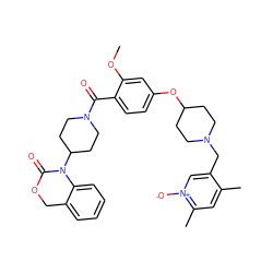 COc1cc(OC2CCN(Cc3c[n+]([O-])c(C)cc3C)CC2)ccc1C(=O)N1CCC(N2C(=O)OCc3ccccc32)CC1 ZINC000026273191