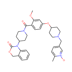 COc1cc(OC2CCN(Cc3ccc(C)[n+]([O-])c3)CC2)ccc1C(=O)N1CCC(N2C(=O)OCc3ccccc32)CC1 ZINC000026274223