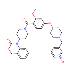 COc1cc(OC2CCN(Cc3ccc[n+]([O-])c3)CC2)ccc1C(=O)N1CCC(N2C(=O)OCc3ccccc32)CC1 ZINC000026267798