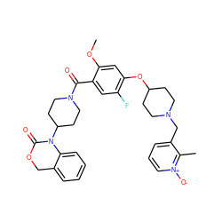 COc1cc(OC2CCN(Cc3ccc[n+]([O-])c3C)CC2)c(F)cc1C(=O)N1CCC(N2C(=O)OCc3ccccc32)CC1 ZINC000026281644