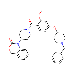 COc1cc(OC2CCN(Cc3ccccc3)CC2)ccc1C(=O)N1CCC(N2C(=O)OCc3ccccc32)CC1 ZINC000026263064