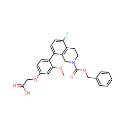 COc1cc(OCC(=O)O)ccc1-c1ccc(F)c2c1CN(C(=O)OCc1ccccc1)CC2 ZINC000143966251