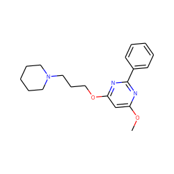 COc1cc(OCCCN2CCCCC2)nc(-c2ccccc2)n1 ZINC000299821589