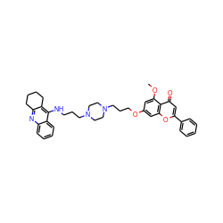 COc1cc(OCCCN2CCN(CCCNc3c4c(nc5ccccc35)CCCC4)CC2)cc2oc(-c3ccccc3)cc(=O)c12 ZINC000096285559