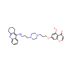 COc1cc(OCCCN2CCN(CCCNc3c4c(nc5ccccc35)CCCC4)CC2)cc2occc(=O)c12 ZINC000096285551