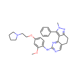 COc1cc(OCCN2CCCC2)ccc1Nc1ncc2c(n1)-c1c(nn(C)c1-c1ccccc1)CC2 ZINC000143025178