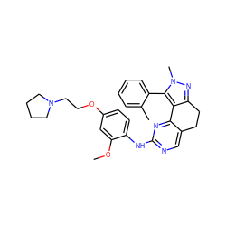 COc1cc(OCCN2CCCC2)ccc1Nc1ncc2c(n1)-c1c(nn(C)c1-c1ccccc1C)CC2 ZINC000169702186