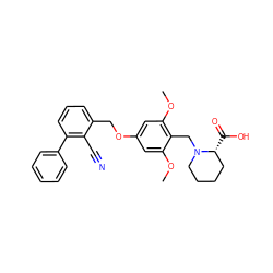 COc1cc(OCc2cccc(-c3ccccc3)c2C#N)cc(OC)c1CN1CCCC[C@H]1C(=O)O ZINC000473127401