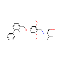 COc1cc(OCc2cccc(-c3ccccc3)c2C)cc(OC)c1CN[C@@H](CO)C(C)C ZINC001772631763