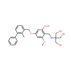 COc1cc(OCc2cccc(-c3ccccc3)c2C)cc(OC)c1CNC(CO)(CO)CO ZINC000473121066