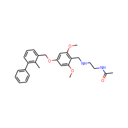 COc1cc(OCc2cccc(-c3ccccc3)c2C)cc(OC)c1CNCCNC(C)=O ZINC001772642048