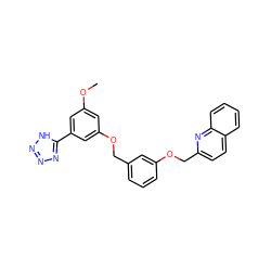 COc1cc(OCc2cccc(OCc3ccc4ccccc4n3)c2)cc(-c2nnn[nH]2)c1 ZINC000028218037