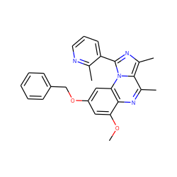 COc1cc(OCc2ccccc2)cc2c1nc(C)c1c(C)nc(-c3cccnc3C)n12 ZINC000073195561