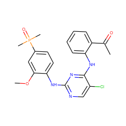 COc1cc(P(C)(C)=O)ccc1Nc1ncc(Cl)c(Nc2ccccc2C(C)=O)n1 ZINC000148755758