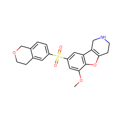 COc1cc(S(=O)(=O)c2ccc3c(c2)CCOC3)cc2c3c(oc12)CCNC3 ZINC000147523946
