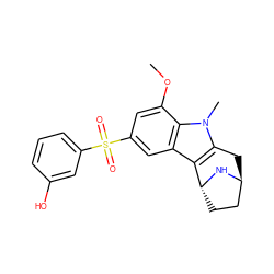 COc1cc(S(=O)(=O)c2cccc(O)c2)cc2c3c(n(C)c12)C[C@H]1CC[C@H]3N1 ZINC000100633117