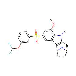 COc1cc(S(=O)(=O)c2cccc(OC(F)F)c2)cc2c3c(n(C)c12)C[C@H]1CC[C@H]3N1 ZINC000145964541