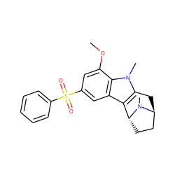 COc1cc(S(=O)(=O)c2ccccc2)cc2c3c(n(C)c12)C[C@H]1CC[C@H]3N1C ZINC000100633390