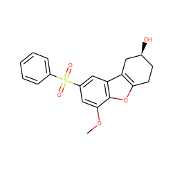 COc1cc(S(=O)(=O)c2ccccc2)cc2c3c(oc12)CC[C@H](O)C3 ZINC000147585072