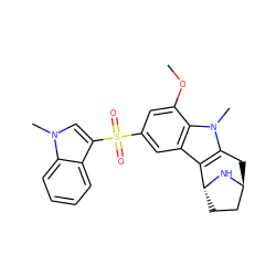 COc1cc(S(=O)(=O)c2cn(C)c3ccccc23)cc2c3c(n(C)c12)C[C@H]1CC[C@H]3N1 ZINC000100633374