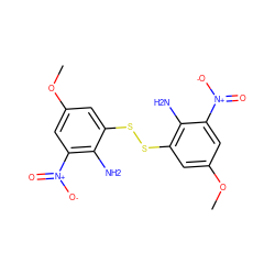 COc1cc(SSc2cc(OC)cc([N+](=O)[O-])c2N)c(N)c([N+](=O)[O-])c1 ZINC000004707792