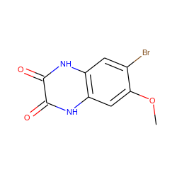 COc1cc2[nH]c(=O)c(=O)[nH]c2cc1Br ZINC000013761192