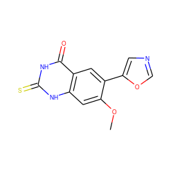 COc1cc2[nH]c(=S)[nH]c(=O)c2cc1-c1cnco1 ZINC000028332665