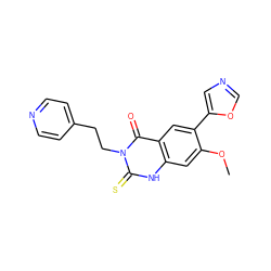 COc1cc2[nH]c(=S)n(CCc3ccncc3)c(=O)c2cc1-c1cnco1 ZINC000028332677