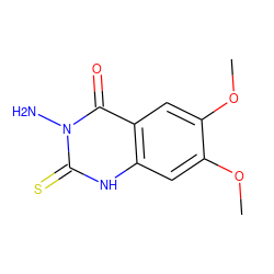 COc1cc2[nH]c(=S)n(N)c(=O)c2cc1OC ZINC000000256732