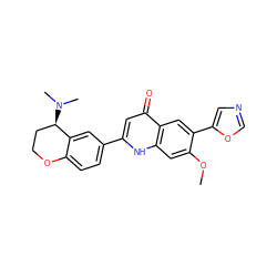 COc1cc2[nH]c(-c3ccc4c(c3)[C@H](N(C)C)CCO4)cc(=O)c2cc1-c1cnco1 ZINC000013487607