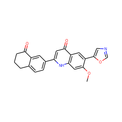 COc1cc2[nH]c(-c3ccc4c(c3)C(=O)CCC4)cc(=O)c2cc1-c1cnco1 ZINC000013487604