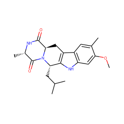 COc1cc2[nH]c3c(c2cc1C)C[C@@H]1C(=O)N[C@@H](C)C(=O)N1[C@H]3CC(C)C ZINC000653845335