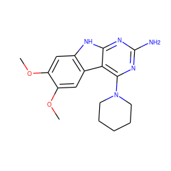 COc1cc2[nH]c3nc(N)nc(N4CCCCC4)c3c2cc1OC ZINC000221382927