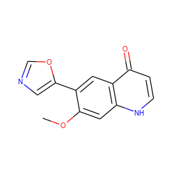 COc1cc2[nH]ccc(=O)c2cc1-c1cnco1 ZINC000012354210