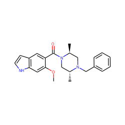 COc1cc2[nH]ccc2cc1C(=O)N1C[C@@H](C)N(Cc2ccccc2)C[C@@H]1C ZINC000013538759