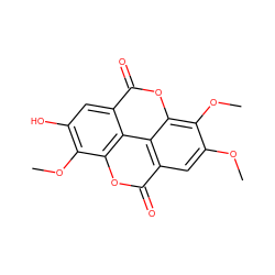 COc1cc2c(=O)oc3c(OC)c(O)cc4c(=O)oc(c1OC)c2c34 ZINC000000900426