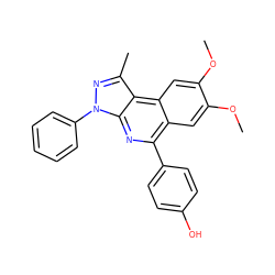 COc1cc2c(-c3ccc(O)cc3)nc3c(c(C)nn3-c3ccccc3)c2cc1OC ZINC000013126191