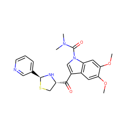 COc1cc2c(C(=O)[C@@H]3CS[C@@H](c4cccnc4)N3)cn(C(=O)N(C)C)c2cc1OC ZINC000013737542