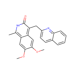 COc1cc2c(C)[nH]c(=O)c(Cc3ccc4ccccc4n3)c2cc1OC ZINC000169703364