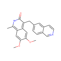 COc1cc2c(C)[nH]c(=O)c(Cc3ccc4cnccc4c3)c2cc1OC ZINC000169703362