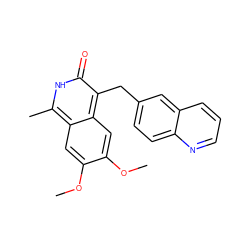 COc1cc2c(C)[nH]c(=O)c(Cc3ccc4ncccc4c3)c2cc1OC ZINC000169703365