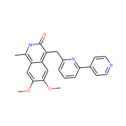 COc1cc2c(C)[nH]c(=O)c(Cc3cccc(-c4ccncc4)n3)c2cc1OC ZINC000169703357