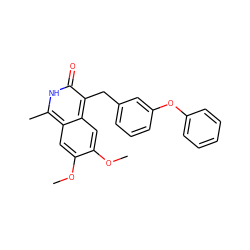 COc1cc2c(C)[nH]c(=O)c(Cc3cccc(Oc4ccccc4)c3)c2cc1OC ZINC000147909343