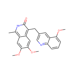 COc1cc2c(C)[nH]c(=O)c(Cc3cnc4cccc(OC)c4c3)c2cc1OC ZINC000169703367