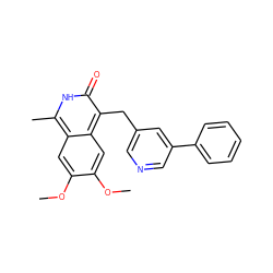 COc1cc2c(C)[nH]c(=O)c(Cc3cncc(-c4ccccc4)c3)c2cc1OC ZINC000169703358