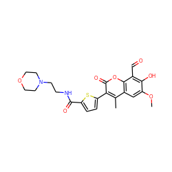 COc1cc2c(C)c(-c3ccc(C(=O)NCCN4CCOCC4)s3)c(=O)oc2c(C=O)c1O ZINC000164978414