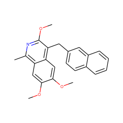 COc1cc2c(C)nc(OC)c(Cc3ccc4ccccc4c3)c2cc1OC ZINC000147698478