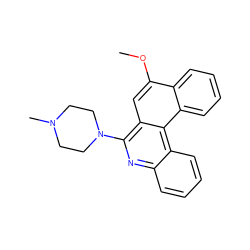 COc1cc2c(N3CCN(C)CC3)nc3ccccc3c2c2ccccc12 ZINC000013742153