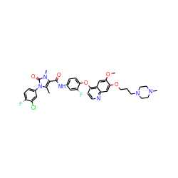 COc1cc2c(Oc3ccc(NC(=O)c4c(C)n(-c5ccc(F)c(Cl)c5)c(=O)n4C)cc3F)ccnc2cc1OCCCN1CCN(C)CC1 ZINC000474607061