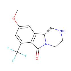 COc1cc2c(c(C(F)(F)F)c1)C(=O)N1CCNC[C@@H]21 ZINC000035272940